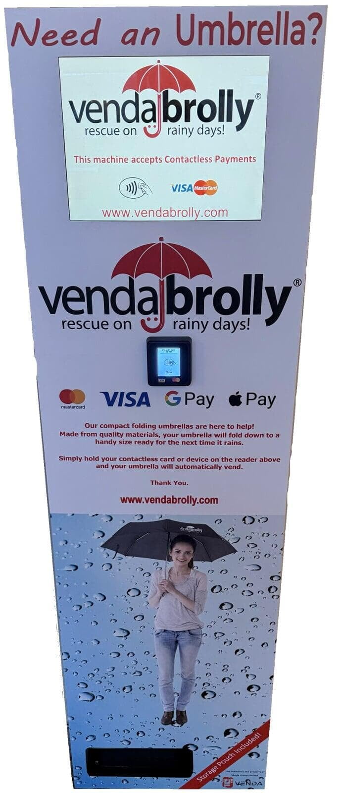 VendaBrolly umbrella vending machine